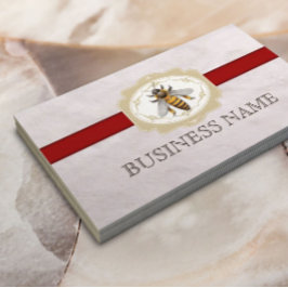 Bienenzucht Royal Red Stripe Fur Textur Visitenkarte