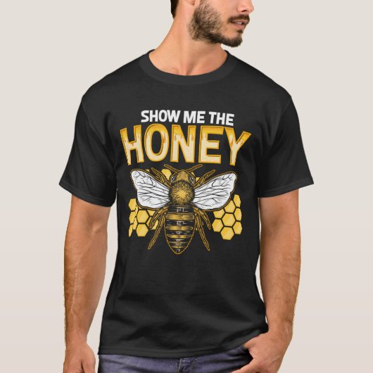 Bienenzucht-Show Me Honey Honeycomb Nectar Graphic T-Shirt (Vorderseite)