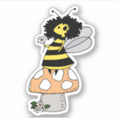 Bienenzucht und Pilzsticker Aufkleber (Vorderseite)