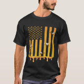 Bienenzucht US-Flagge 4. Juli Imker T-Shirt (Vorderseite)