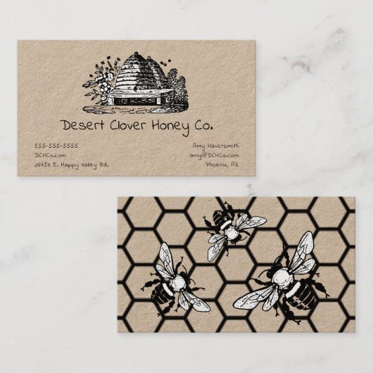 Bienenzucht Visitenkarte (Vorne/Hinten)