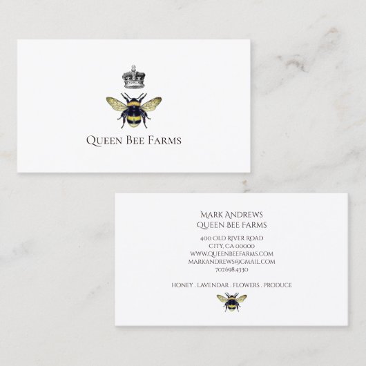 Bienenzuchtbetrieb Visitenkarte (Vorne/Hinten)