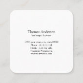 Bienenzuchtbetriebskarte Quadratische Visitenkarte (Rückseite)