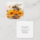 Bienenzuchtbetriebskarte Quadratische Visitenkarte (Vorne/Hinten)