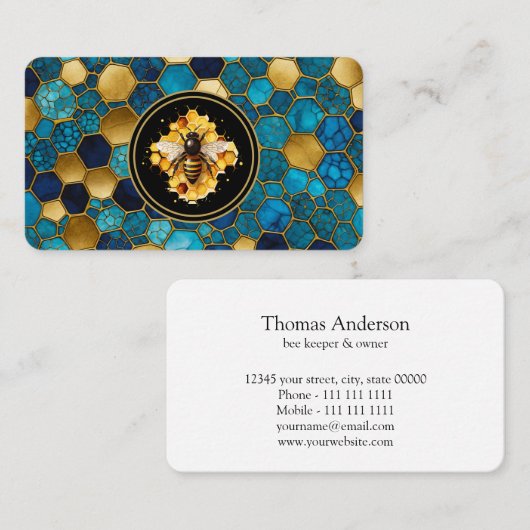 Bienenzuchtbetriebskarte Visitenkarte (Vorne/Hinten)