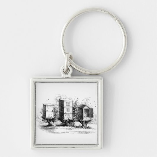 Bienenzuchtbienen, Vintag Schlüsselanhänger (Vorne)