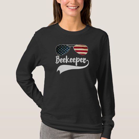 Bienenzüchter 4. Juli Amerikanische Flaggensonnenb T-Shirt (Vorderseite)