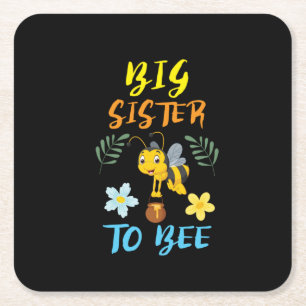 Bienenzüchter Art Big Sister to Bee Rechteckiger Pappuntersetzer