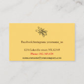 Bienenzüchter-Design für kundenspezifische Visiten Visitenkarte (Rückseite)