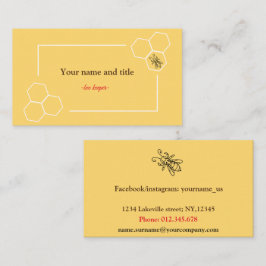 Bienenzüchter-Design für kundenspezifische Visiten Visitenkarte