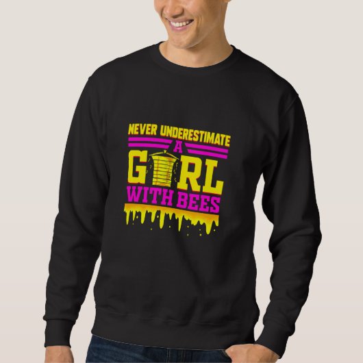 Bienenzüchter Funny Bee For Girls Honey Beekeeping Sweatshirt (Vorderseite)