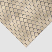 Bienenzüchter Iridescent Golden Honeycomb Muster Seidenpapier (Ausschnitt)