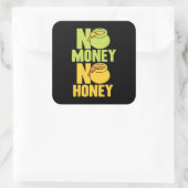 Bienenzüchter kein Geld Quadratischer Aufkleber (Tasche)