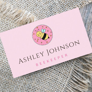 Bienenzüchter Niedlich Honey Bee Icon Girly Pink M Visitenkarte