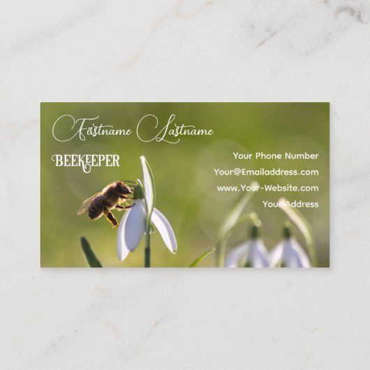Bienenzüchter Visitenkarte (Rückseite)