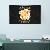 Bienenzüchter wird mit meinen Honeys Banner (Messeveranstaltung)