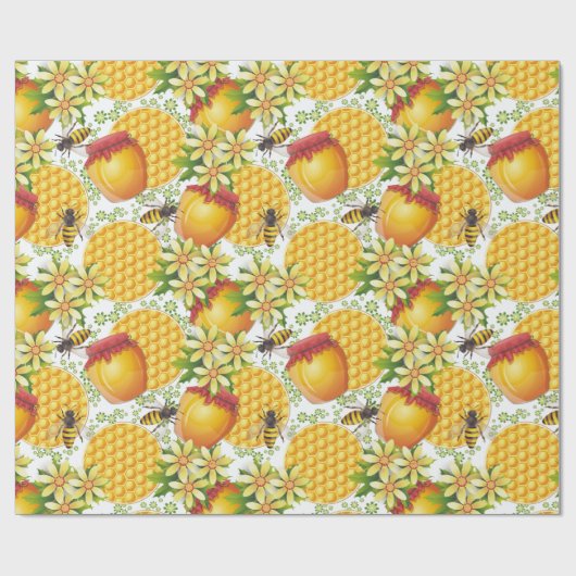 Bienenzuchtmuster Geschenkpapier (Flach)