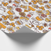 Bienenzuchtmuster Geschenkpapier (Ecke)