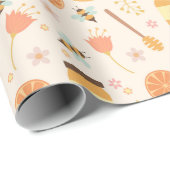 Bienenzuchtmuster Geschenkpapier (Rolleneckpunkt)