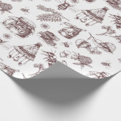 Bienenzuchtmuster Geschenkpapier (Ecke)