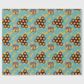 Bienenzuchtmuster Geschenkpapier (Flach)