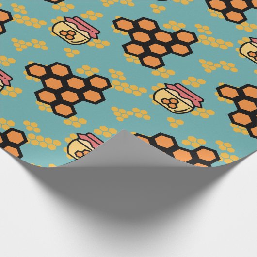Bienenzuchtmuster Geschenkpapier (Ecke)