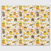 Bienenzuchtmuster Geschenkpapier (Flach)