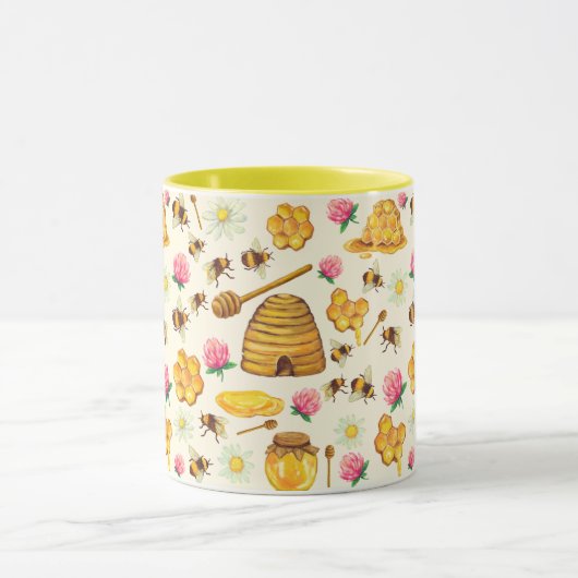 Bienenzuchtmuster Tasse (Zentrum)