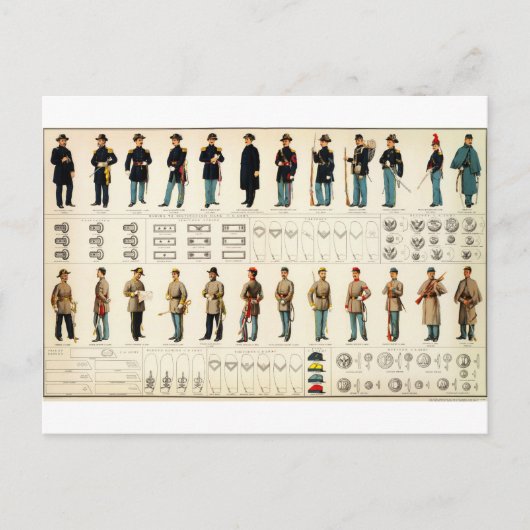 Bien's Zivile Kriegsuniformen (1895) Postkarte (Vorderseite)