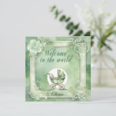 Bienvenido al mundo einladung (Stehend Vorderseite)