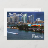 Bienvenidos a Miami Postcard Postkarte (Vorne/Hinten)