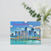 Bienvenidos a Miami Postcard Postkarte (Stehend Vorderseite)