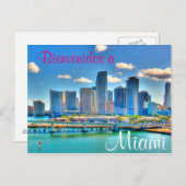 Bienvenidos a Miami Postcard Postkarte (Vorne/Hinten)