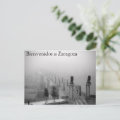 Bienvenidos a Zaragoza Postkarte (Stehend Vorderseite)