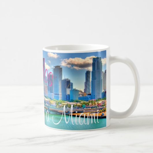 Bienvenidos eine Miami-Kaffee-Tasse Kaffeetasse (Rechts)