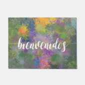 Bienvenidos mit bemaltem Hintergrund Fußmatte (Vorderseite)
