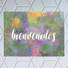 Bienvenidos mit bemaltem Hintergrund
