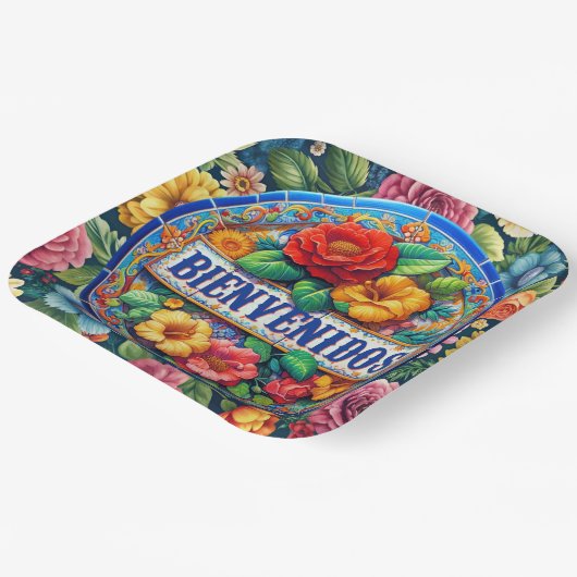 BIENVENIDOS - So Hübsch! Pappteller (Gewinkelt)