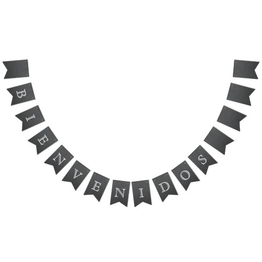 Bienvenidos - Tafelentwurfsfahne Wimpelkette (Alle)