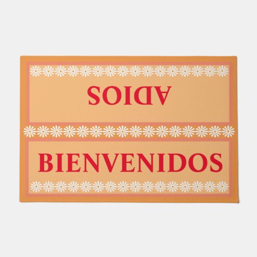 Bienvenidos willkommen bei Adios Goodbye Spanisch Fußmatte (Vorderseite)