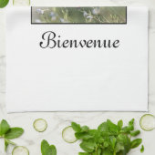 Bienvenue (willkommen) Königenschmetterling Geschirrtuch (Gefaltet)