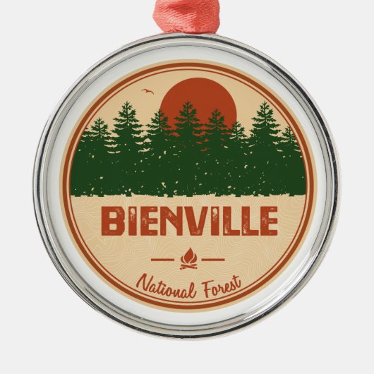 Bienville National Forest Ornament Aus Metall (Vorne)