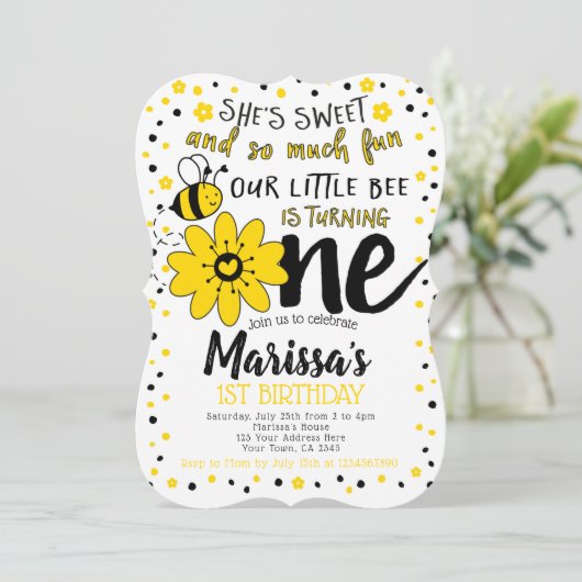 Bier 1. Geburtstag Einladung (Stehend Vorderseite)