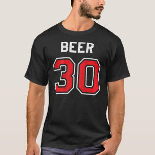 Bier 30 Athlete Uniform Jersey Funny Gag Geschenk T-Shirt
