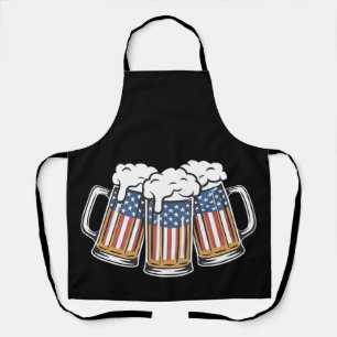 Bier 4. Juli Amerikanische Flagge US Vintage Retro Schürze