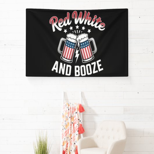 Bier 4. Juli, Patriotische Party Banner (InSitu)