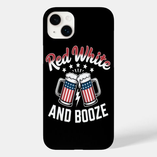 Bier 4. Juli, Patriotische Party Case-Mate iPhone Hülle (Rückseite)