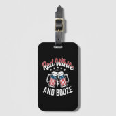 Bier 4. Juli, Patriotische Party Gepäckanhänger (Vorderseite Vertikal)