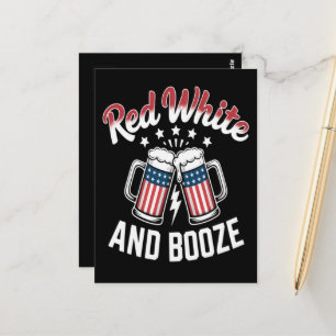 Bier 4. Juli, Patriotische Party Postkarte