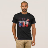 Bier 4. Juli US American Flag Beer Drink T-Shirt (Vorne ganz)